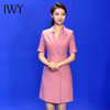 IWY/粉色短袖职业连衣裙女2023夏季西装裙气质播音主持人Q903-P 商品缩略图3