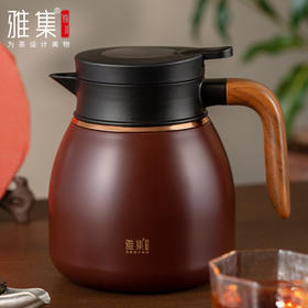 雅集茶具小胖福焖茶壶1100ml（咖啡色）