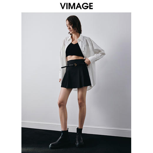 VIMAGE纬漫纪秋季新款宽松百搭衬衫外套V2009612 商品图1
