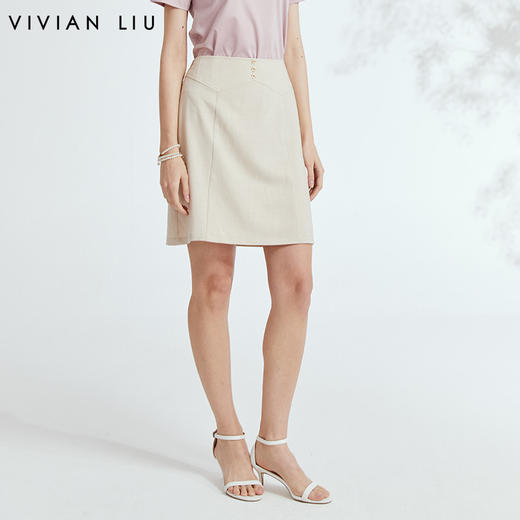 VIVIAN LIU R2324005夏女装新款高级气质通勤包臀半裙 商品图0