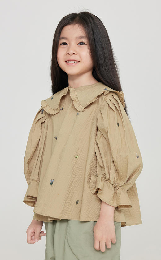 jnby  23年秋款  泡泡纱公主风短袖TOP   1N8212950 商品图3