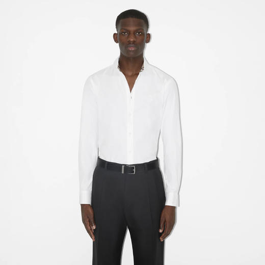 BURBERRY 巴宝莉 男士格纹拼皮革腰带 黑色 8065984 A1189 商品图3