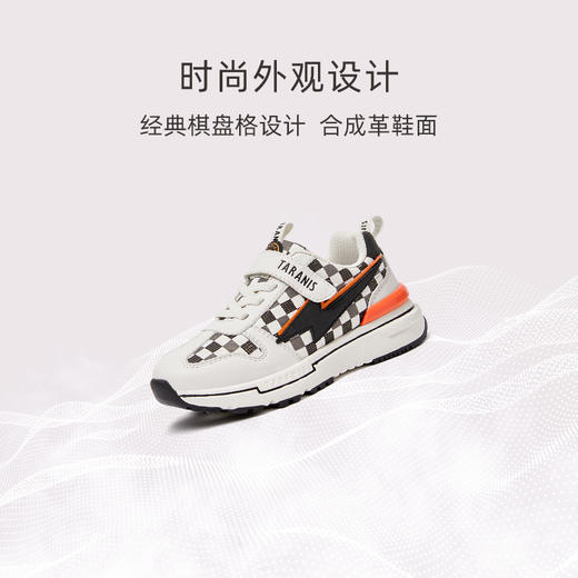 泰兰尼斯秋季中大童潮流酷炫轻盈跑步运动鞋T01D2C2077 商品图1