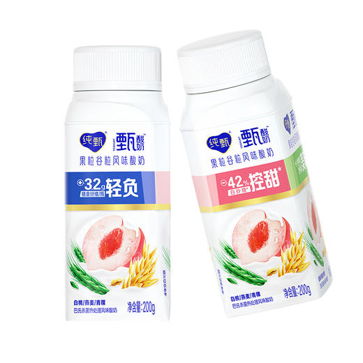 【自营】蒙牛 纯甄 酸奶白桃燕麦青稞口味 200g×10瓶 商品图2