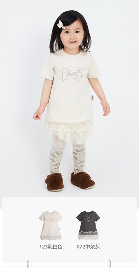 jnby  23年秋款  圆领拼接短袖连衣裙  YN7G10460