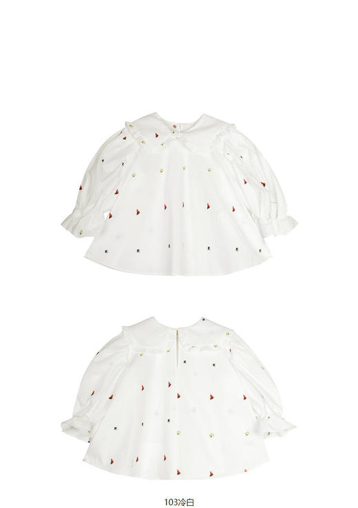 jnby  23年秋款  泡泡纱公主风短袖TOP   1N8212950 商品图12