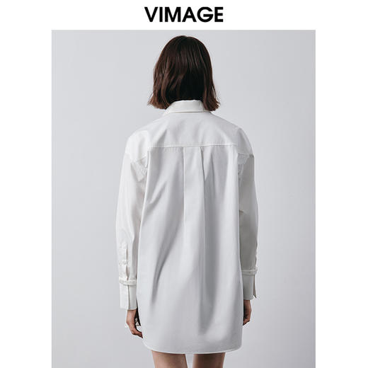 VIMAGE纬漫纪秋季新款宽松百搭衬衫外套V2009612 商品图4