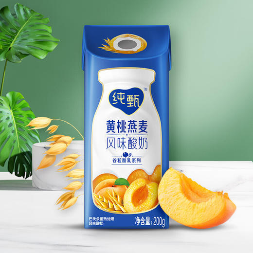【自营】蒙牛 纯甄 黄桃燕麦风味酸奶200g×10包 商品图1