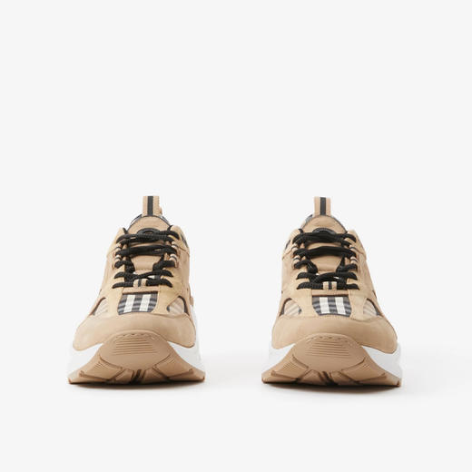 BURBERRY 巴宝莉 男士格纹、皮革拼麂皮休闲运动鞋 格子 8070851 A7026 商品图1