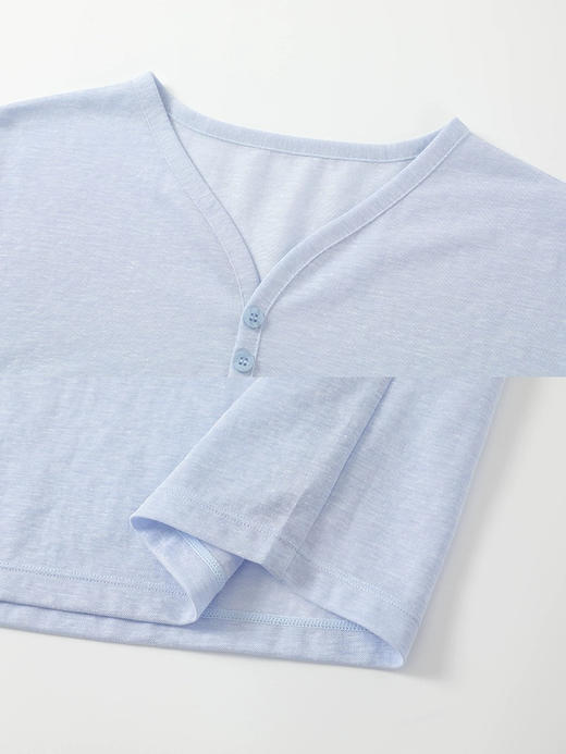 安莉芳旗下IVU男士v领短袖舒适家居上装夏季薄款冰丝睡衣UL00128 商品图3