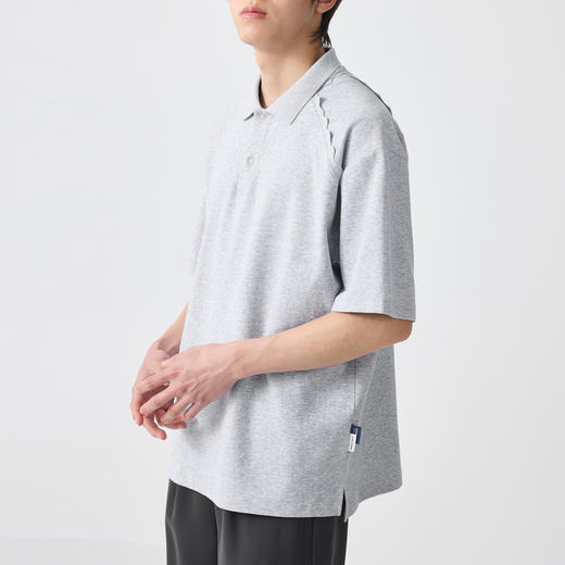 墨麦客创意波浪设计polo衫男2023夏季新款210g翻领男士短袖t恤71112 商品图1