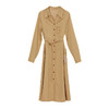 谜底通勤连衣裙2023秋季新款复古收腰中长裙长袖配腰带233ML1145 商品缩略图4
