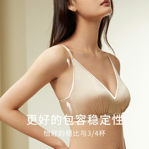 金三塔 女真丝缎面无钢圈文胸NZFDC305 商品图3