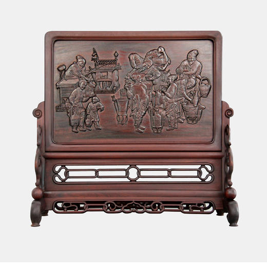 斗茶图°精座&简座酸枝插屏 商品图3