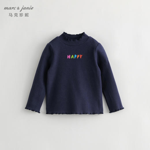 【德绒发热】马克珍妮宝宝秋冬新款 女童半高领打底衫T恤231273 商品图2