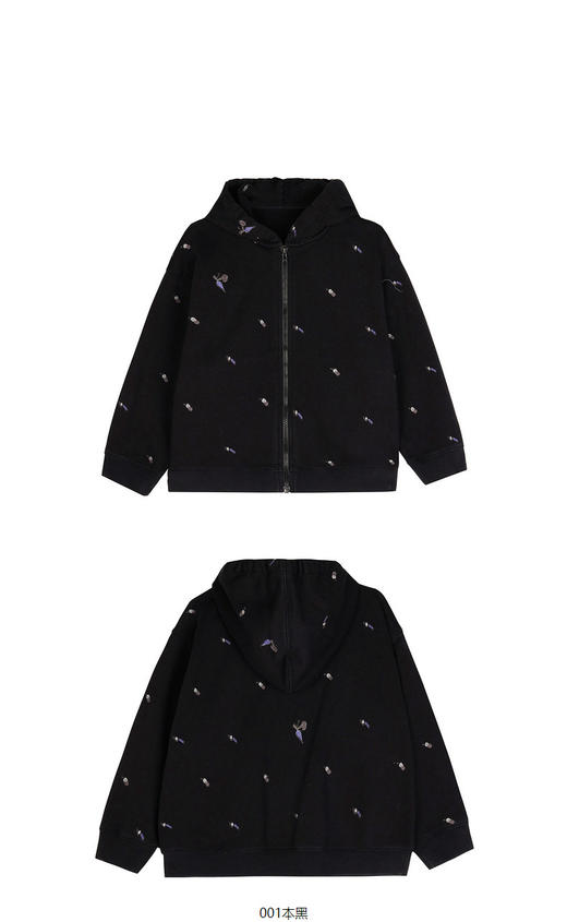 jnby   23年秋款  百搭开襟连帽卫衣  1N8411870 商品图9