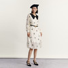谜底提花宽松连衣裙2023秋款复古文艺特色娃娃领中长裙233ML1143 商品缩略图1