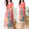 夏季新款，胖妹妹时尚复古大码长裙新中式假两件碎花连衣裙AHM-ygf7206 商品缩略图0