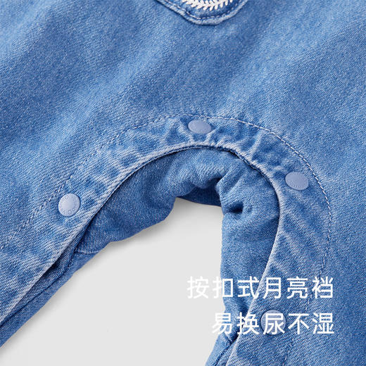 【商场同款】英氏童装女宝宝纯棉牛仔连体衣秋季新品外出哈衣 商品图3