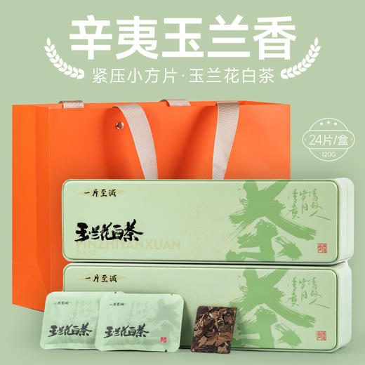 茶叶 玉兰花白茶 福鼎白茶 玉兰花 一片至诚 茶饮 五虎 120g 商品图1