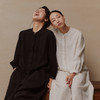 绽放504朵【黑白灰系列·知识分子】法国亚麻显瘦设计感长袖衬衫 商品缩略图1