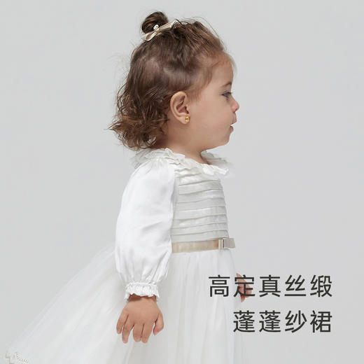 【高定系列】英氏女童连衣裙秋装桑蚕丝公主裙小礼裙 商品图1