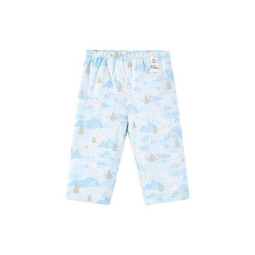 【商场同款】英氏男童女童纯棉保暖裤睡裤秋冬新品雪景家居裤 商品图4