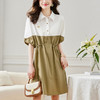 夏棉质法式赫本风，气质收腰衬衫裙MJ34123 商品缩略图0