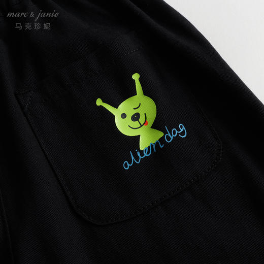 马克珍妮秋装新款 男童外星人涂鸦纯棉直筒休闲裤 儿童裤子231669 商品图4