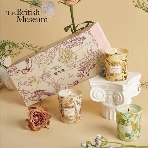 大英博物馆东方秘境系列 欧式中国风灵羽芳地香薰蜡烛3支组合套装礼盒 商品图0