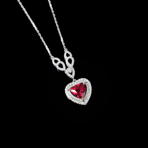 18k金巴西碧玺爱心项链1.9ct 商品图0
