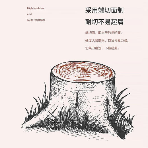 泰国LC LIVING相思木恩格瑞系列长方形带脚垫菜板砧板原木色大号 商品图5