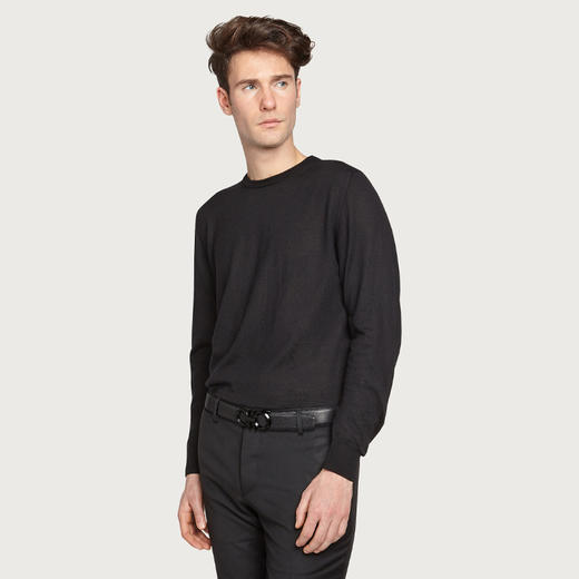 FERRAGAMO 菲拉格慕 男士双面可调式 GANCINI 皮革腰带 黑色 67 9939 694745 商品图2