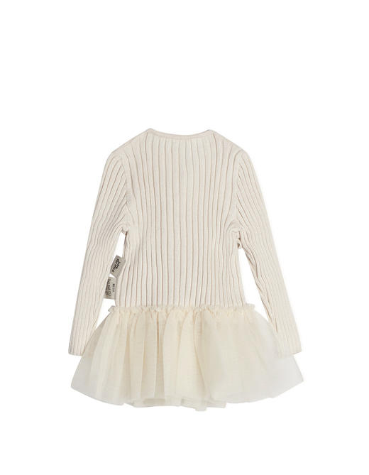 jnby  23年秋款  斜襟网纱长袖毛衫连衣裙  YN7G10250 商品图4