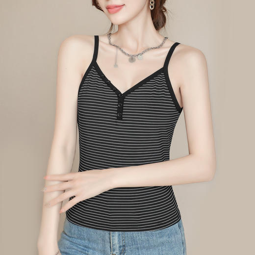 C2-【显瘦条纹吊带背心】夏季小吊带背心女外穿修身美背内搭打底上衣  	风仪玉立 商品图1