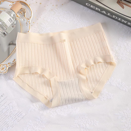 【花边女内裤】花边少女精梳内裤女士中腰舒适全棉中腰裆三角裤白边 商品图6
