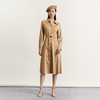 谜底通勤连衣裙2023秋季新款复古收腰中长裙长袖配腰带233ML1145 商品缩略图0