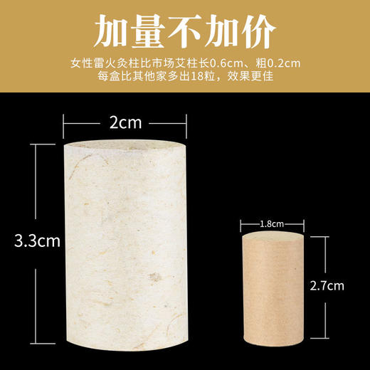 宫廷加药雷火灸柱  3年陈艾  54柱/盒 商品图5