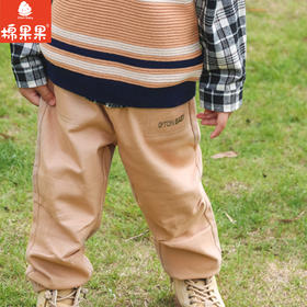棉果果秋季新品男童帅气弹力棉棉斜纹工装裤M312200223490