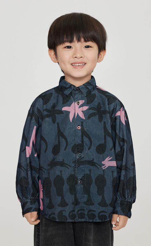 jnby  23年秋款 印花长袖翻领衬衣 1N8211730 商品图6