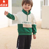 棉果果秋季新品男童运动风撞色拼接大口袋小立领套头卫衣M312180223479 商品缩略图1