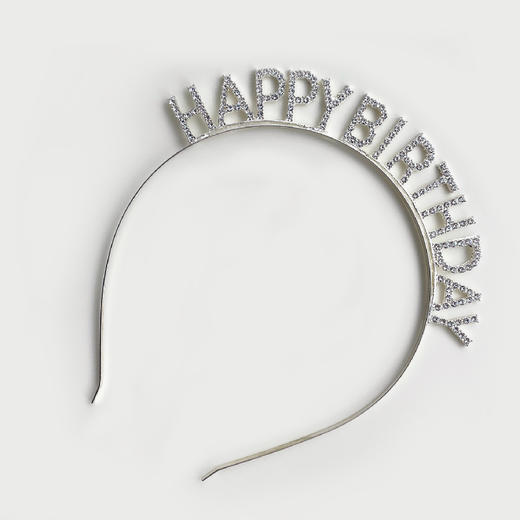 水晶镶钻生日快乐发箍 商品图0