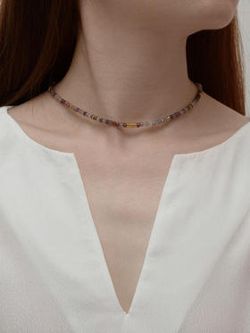 CAPSULE | mini Wild Necklace Spinel [ 紫红尖晶石迷你原石项链  ]