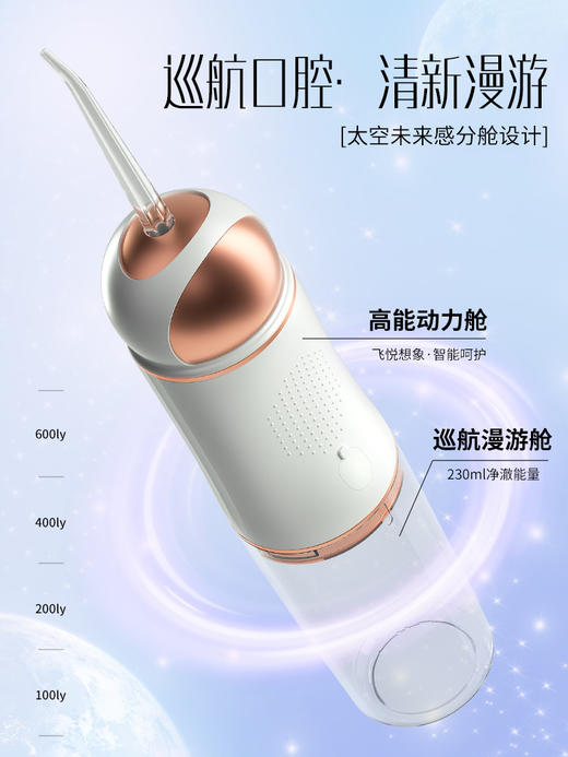 【专注口腔领域！超声波洗牙器】口腔清洁电动冲牙器，德国工艺，三大模式，大容量水箱，便携式家用洁牙冲牙器，清新空气，除牙结石水牙线 商品图2