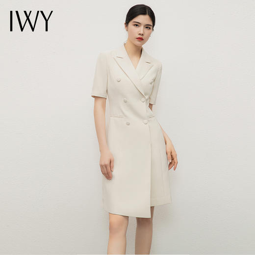 IWY/夏季新款双排扣西装连衣裙女高端商务气质主持人工作服正装Q13209 商品图2
