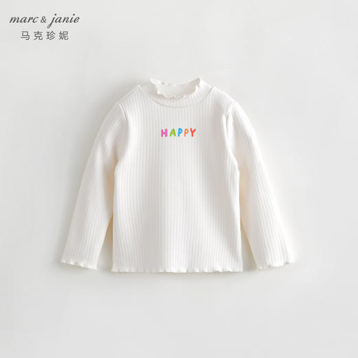 【德绒发热】马克珍妮宝宝秋冬新款 女童半高领打底衫T恤231273 商品图1