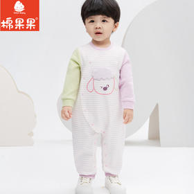 棉果果秋季新品女童可爱柔软舒适偏襟连体衣连体衣哈衣爬服M322727223403