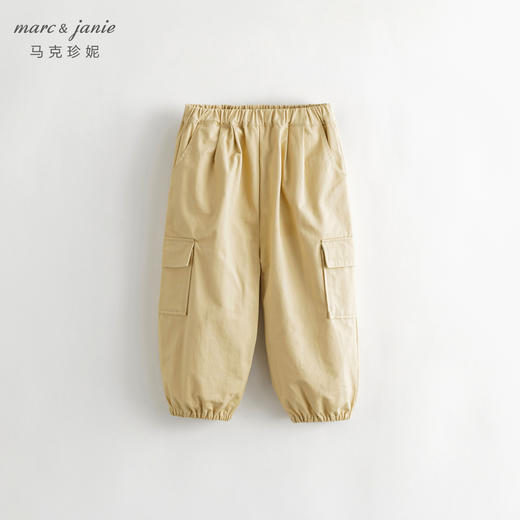 马克珍妮秋装新款 男女童全棉大口袋束脚工装裤休闲裤231717 商品图2