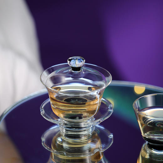 禾器花语·仙韵欣语盖碗高硼硅玻璃茶具茶器高档泡茶碗 商品图13