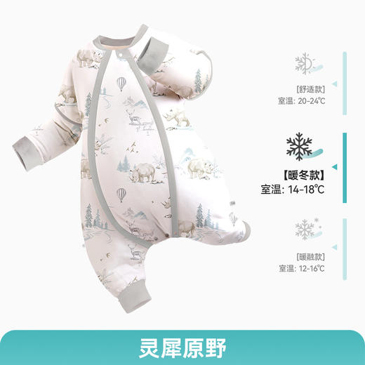 ibaby×outlast太空科技恒温德国outlast秋冬针织夹棉分腿睡袋 商品图5